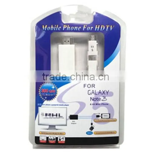 Micro usb 11pin MHL Cable blister packing 3m