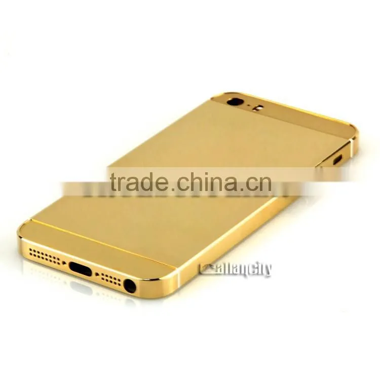 luxury 24kt gold metal rear housing for iphone 5/5s