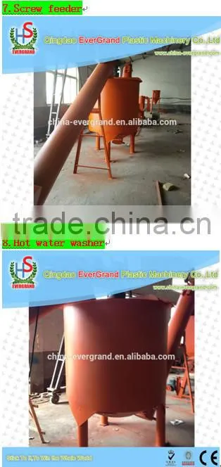 Plastic Pet Bottle Scrap Recycling Crushing Washing Line