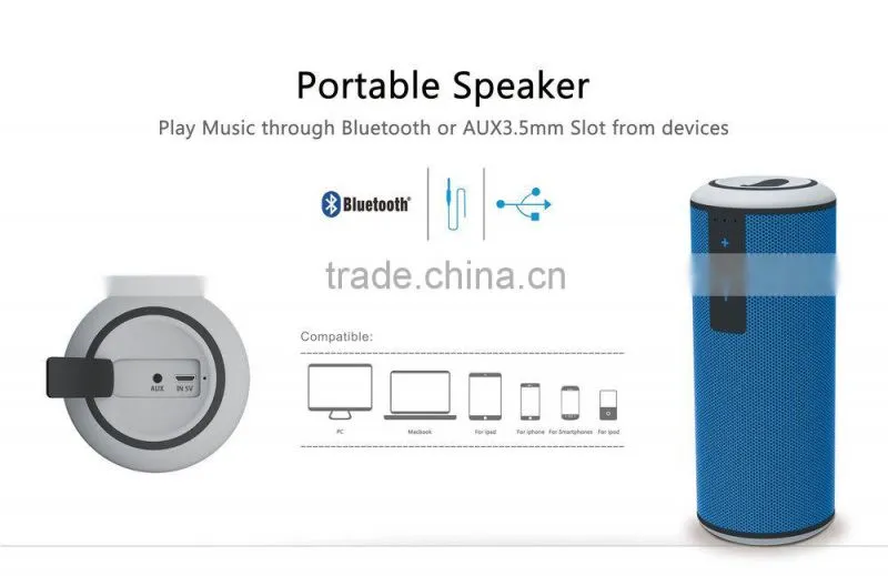 2015 Portable Stereo Outdoor Portable Mini Bluetooth Speaker With NFC Waterproof IPX4