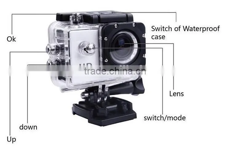 Multipurpose HD DVR SJ6000 video Sport go pro camera extreme Sport Helmet Action Camera+monopod