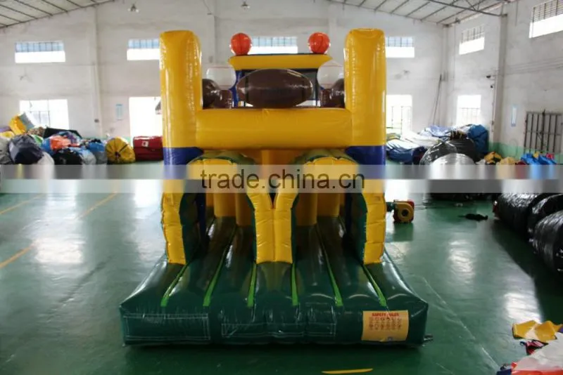 Hot sale giant blue inflatable obstacle course toys for kids and adults for commercial use