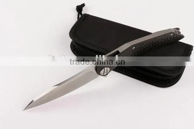 OEM S35V handmade military hunting knife wth TC4 Titanium alloy handle