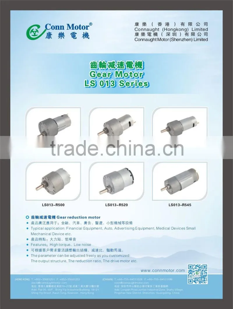 DC Electric Motor 24 Volt LS013-R520