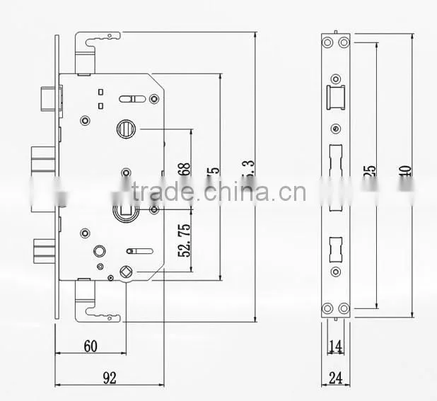 stainless steel great quality fingerprint and keypad lock