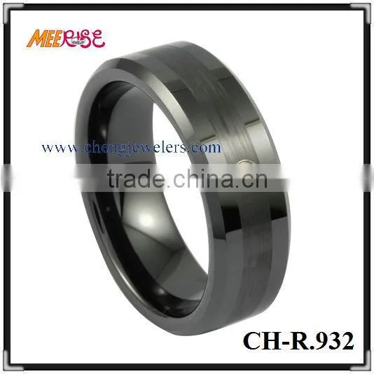 Comfort Fit Diamond High Tech Ceramic Ring