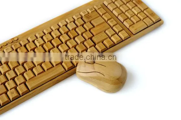 custom made wirless bamboo keyboard and mouse