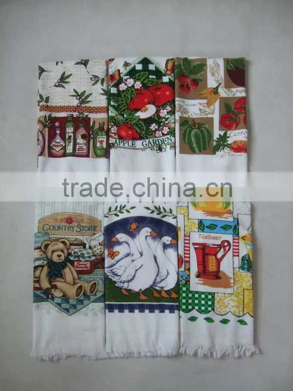 2015 latest design pigment printing cotton towel printed kitchen towel/tea towel china supplier china wholesale alibaba