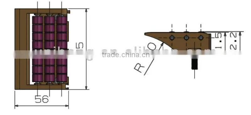 Conveyor Components Plastic transfer roller plate PS151