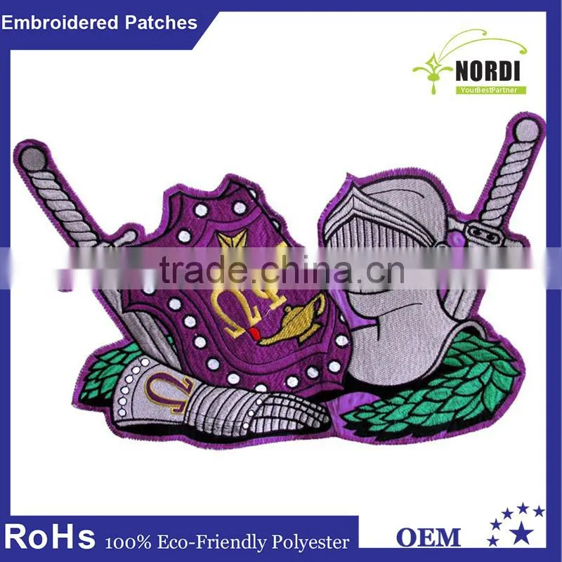 hot sale backing wholesale embroidered patches for garment no minimum