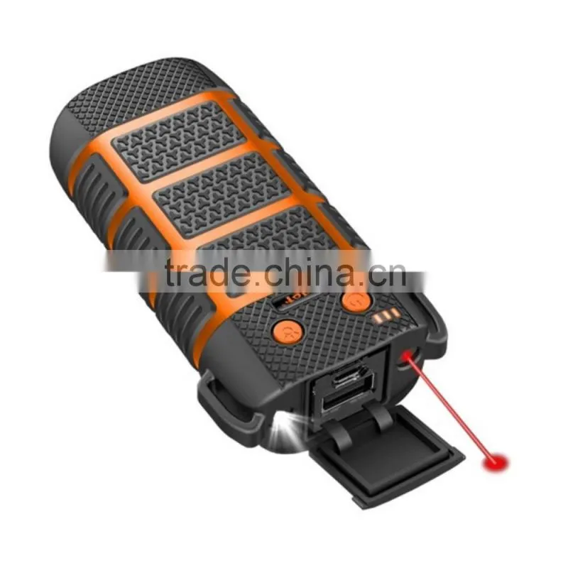 Green Cager WP10 5600mAh Waterproof Dustproof Drop-resistant Mobile Charger Built-in Laser Pointer & SOS Signal Light