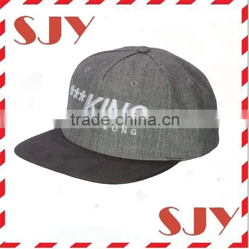 Custom 3D Embroidery Suede Snapback Hat Cap Wholesale