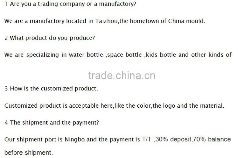 promotional items china drinking water bottle gym