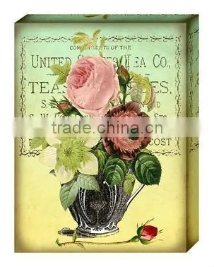 Red sunflower art design stretched canvas prints