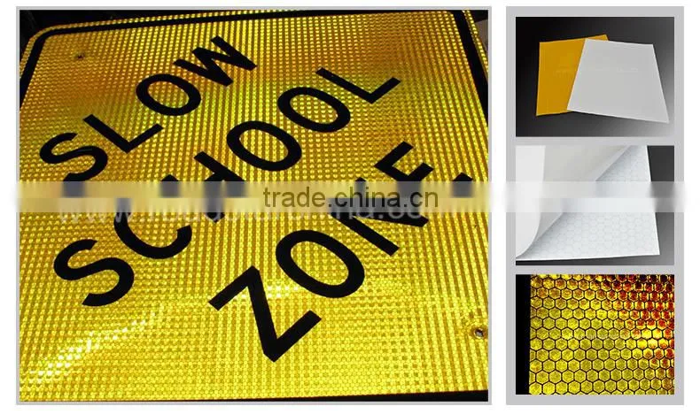 Temporary warning sign PVC reflective sheeting