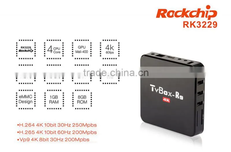 2016 new product smart box, android 4.4 TV box 4K 60HZ display