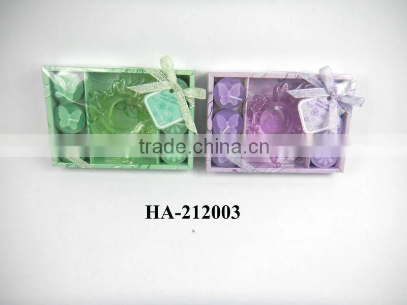 butterfly tea light candle with holders gift set