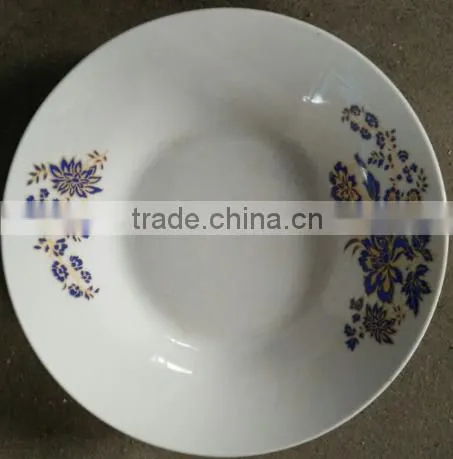 White Porcelain Plates For Restaurant, High Quality Ceramic plates soup plate