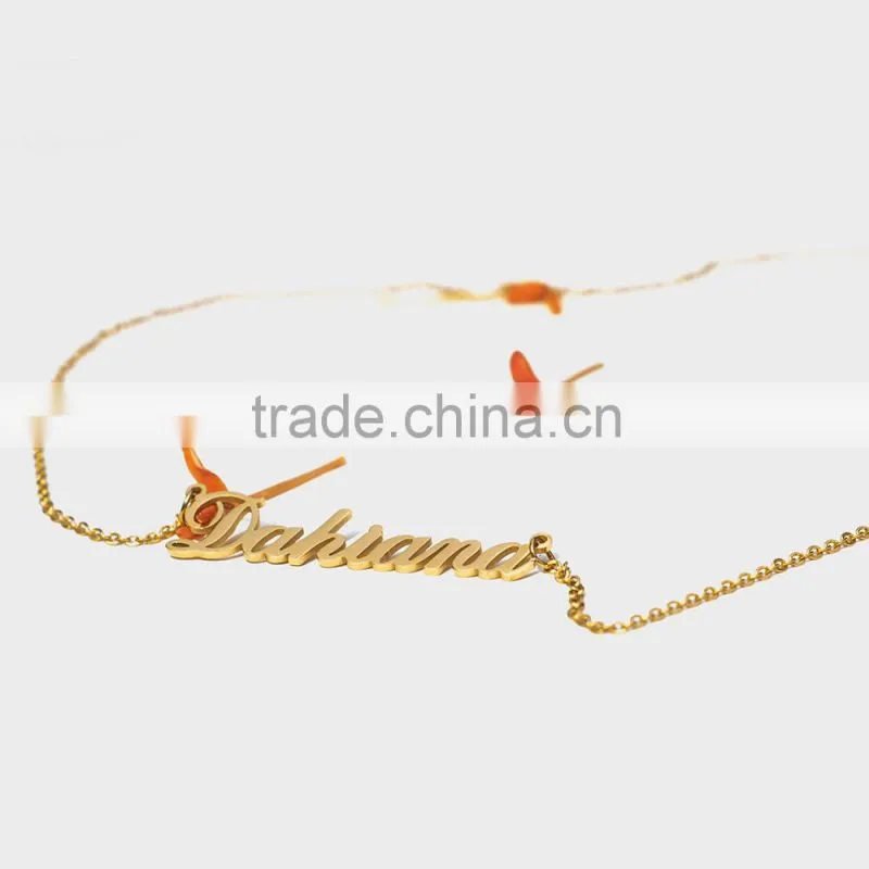 Hotselling Stainless Steel Laser Cut Floating Name Pendant Necklace