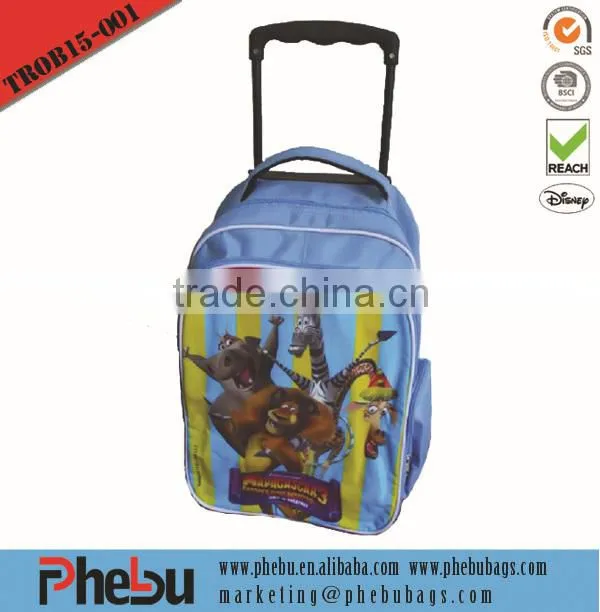 Hot sale black wheeled eminent trolley backpack bag( TROB15-005)