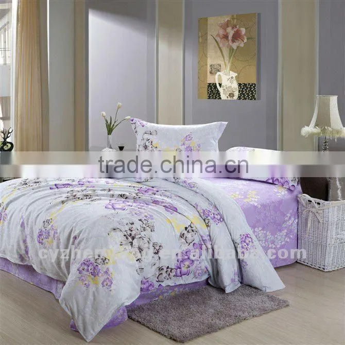 micofiber 100% polyester printed brushed home textile bright flower bedding soft fabric