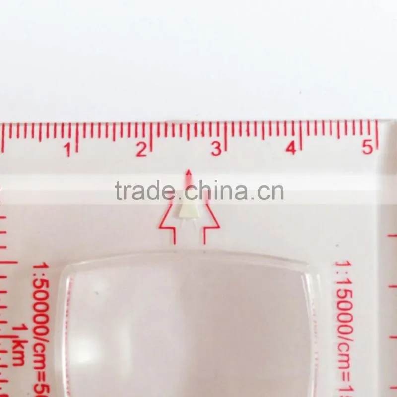 cheap metal drawing military qibla direction compass with scale ruler