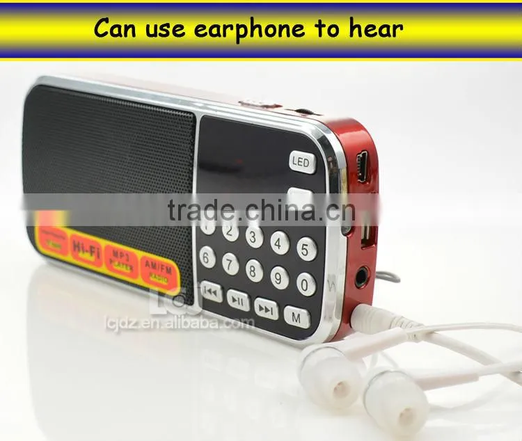 L-088AM 2016 best multi band cheap portable AM FM radio with USB SD