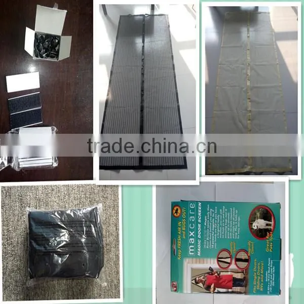 white or black color magnetic mesh hands free door screen