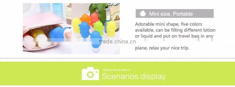 Food grade silicone Travel Set Bottles Monkey shape bottles Carry-on Airline Aprroved