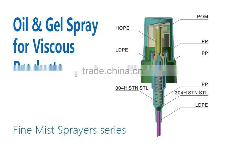 New Style Cosmetic Packaging oil & gel spray pump