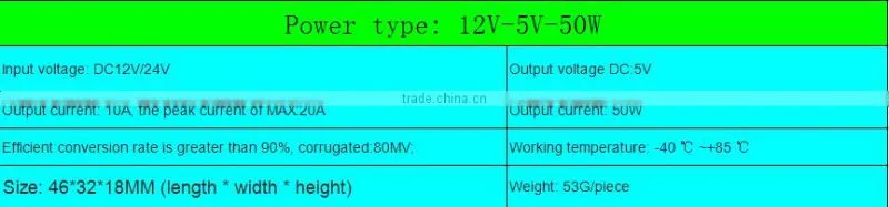 12V turn 5V 24V car power converter switch 5V buck module DC-DCLED car screen with 3 P10