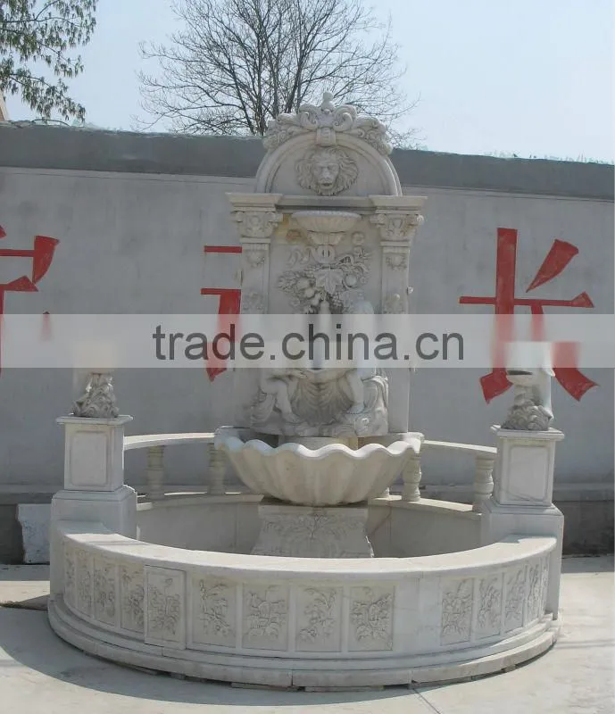 Garden Marble Carved Water Fountain with Statues
