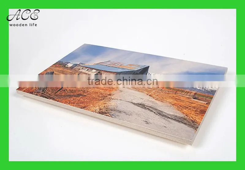wood prints/uv print photo on wood