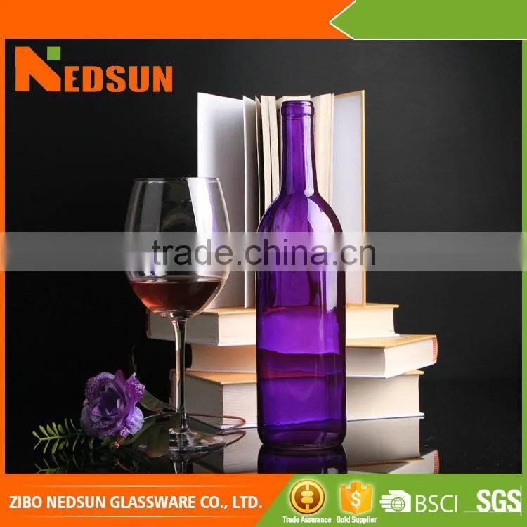 Factory supply Best price 750ml Factory direct purple wine bottles