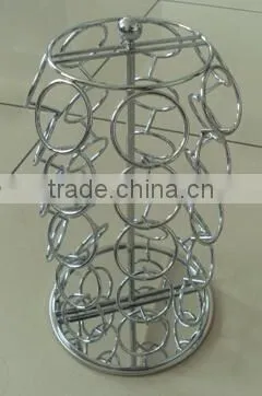 Hangzhou New Hot Metal Mesh 18K- Cup Capacity Coffee Paper Cup Pod Holder Tea Cup Capsule Metal Holder