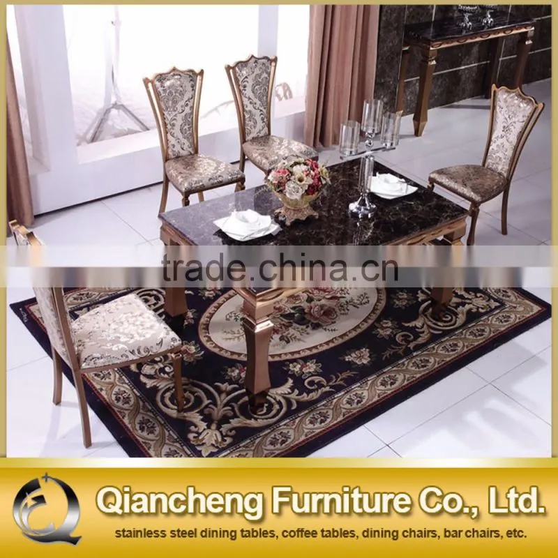 Luxury style black marble top side table