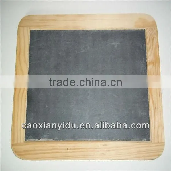 Black Slate Chalk Board Double Sided Natural Wood Frame