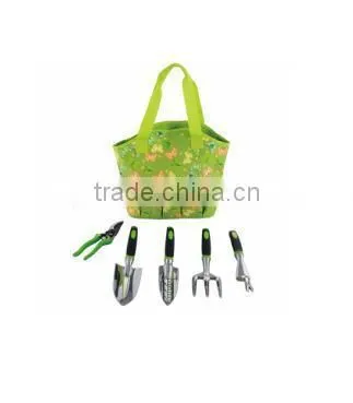 houses door garden tools with bag