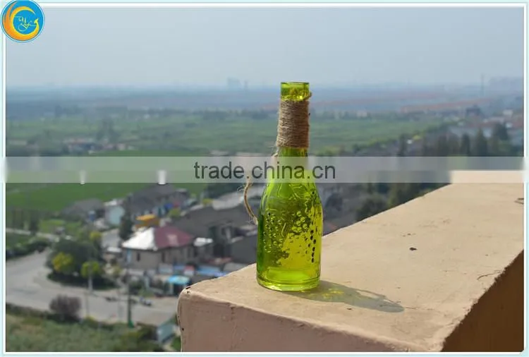 green color sapraying decorative glass vase