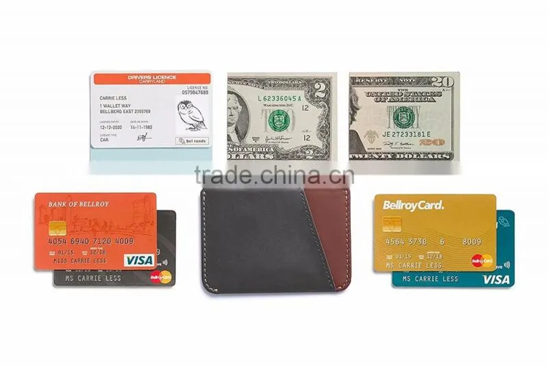 genuine cowhide Leather Micro Sleeve Wallet