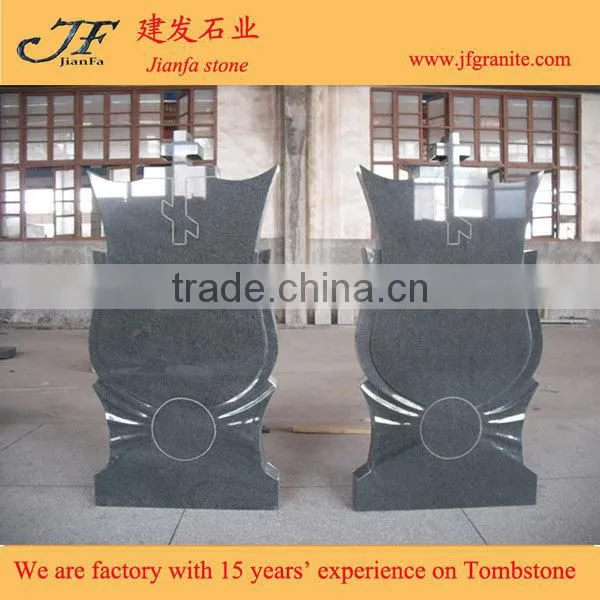 Cheap China 654 Dark Black Granite Headstones