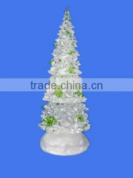 acrylic factory printing christmas decoraive glitter plastic tree