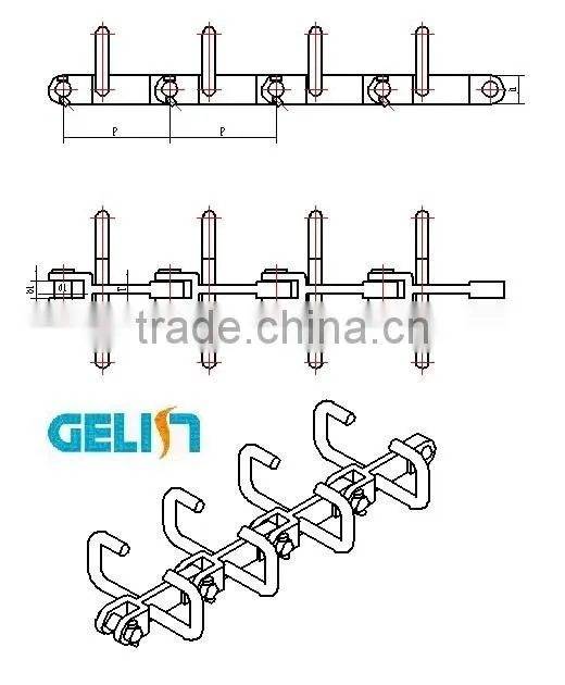 MS MC MZ oem manufacturer drop forged buried scraper conveyer chain