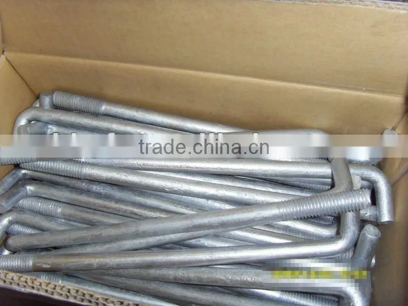 1/2"*16"galvanized anchor bolt with nuts and washers on hot sale