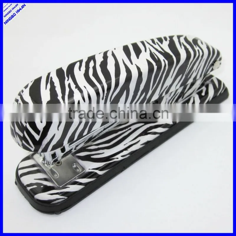 12.8cm office 20 sheets metal printed cute stapler