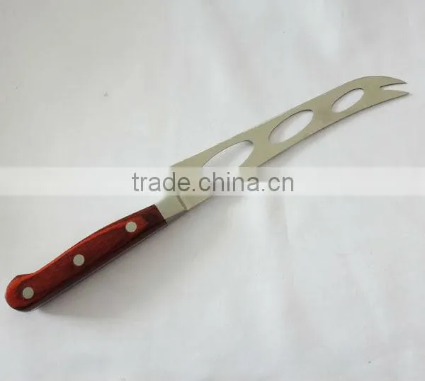 popular Stainless Steel Cheese Knife With Color Wood handle