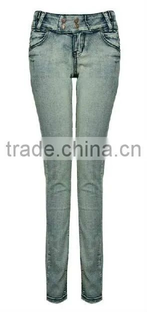 fashionable narrow leg women's sexy slim fit jean cotton pants