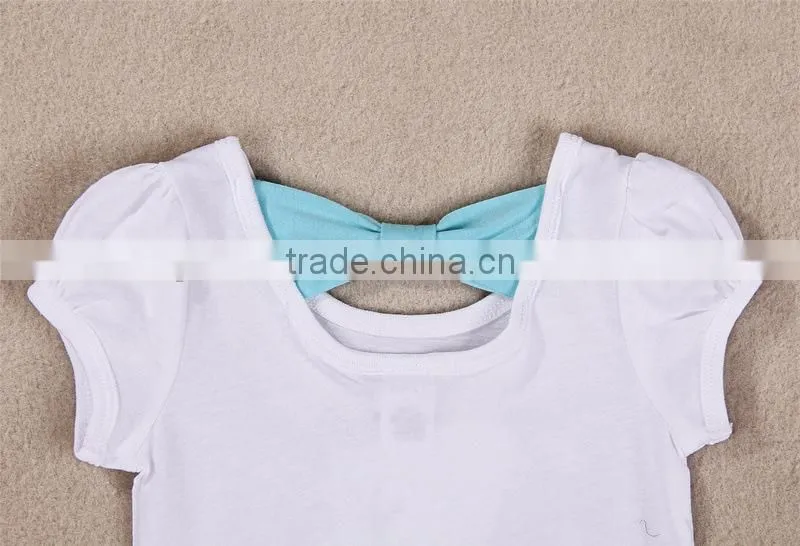 High fashion childrens clothing white t-shirt tutu dress professional ballet tutu baby tutu dress