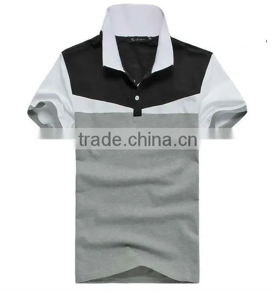 Mens cotton block slim polo t-shirts TB02