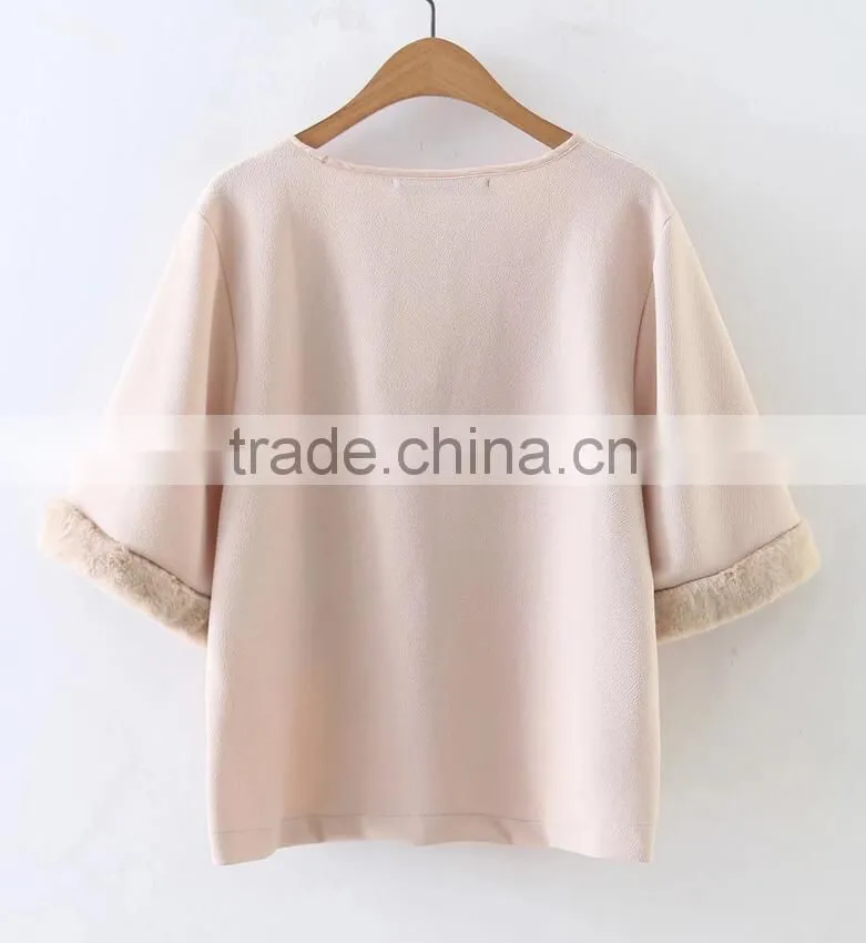 Runwaylover EY2379B New Style 2017 Ladies Elegant Pure Color Pullover Hoodie